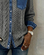 Meryam™ | Knitted Denim Sweater