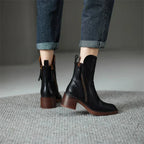 Laureen™ | Orthopedic Leather Zip-Up Ankle Boots